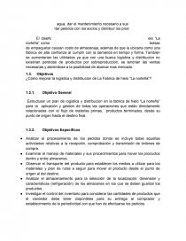 DISEÑO DE UN PROGRAMA DE LOGÍSTICA Y DISTRIBUCIÓN DE LOS PRODUCTOS EN LA FÁBRICA DE HIELO “LA NORTEÑA. Página 5