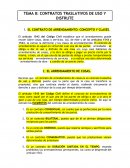 TEMA 8: CONTRATOS TRASLATIVOS DE USO Y DISFRUTE