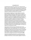 La desigualdad social