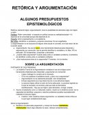 RETÓRICA Y ARGUMENTACIÓN. ALGUNOS PRESUPUESTOS EPISTEMOLÓGICOS