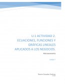Ecuaciones , funciones y gráficas lineales