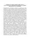 CONGRUENCIA ENTRE EL DISEÑO CURRICULAR Y LA EVALUACIÓN DE LOS APRENDIZAJES