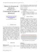 Manejo de elementos de laboratorio (Práctica no.1- Conocimiento de equipos de laboratorio)