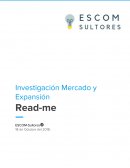 Investigación de Mercado y Expanción