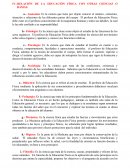 Relación la educación física con otras ciencias