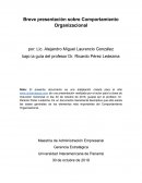 Breve descripción del Comportamiento Organizacional