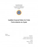 Analisis general de la crisis universitaria de Venezuela
