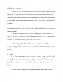 LOS TÍTULOS VALORES. Página 1