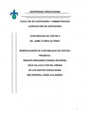 GENERALIDADES DE CONTABILIDAD DE COSTOS I