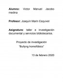 Proyecto de investigación “Bullyng homofóbico”