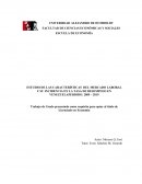 ESTUDIO DE LAS CARACTERÍSTICAS DEL MERCADO LABORAL Y SU INCIDENCIA EN LA TASA DE DESEMPLEO EN VENEZUELAPERIODO. 2009 – 2019