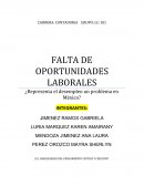 Falta de oportunidades laborales