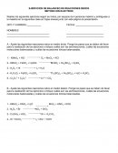 Ejercicios de balanceo redox ion electron s/r