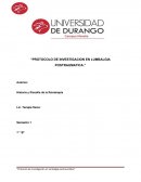 Protocolo de investigacion postraumatica en Lumbalgias