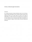 Formas y medios de pago internacional