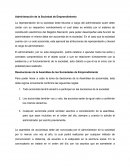 Administración de la Sociedad de Emprendimiento