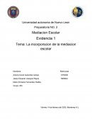 La incorporscion de la mediacion escolar