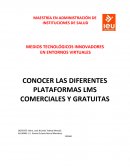 CONOCER LAS DIFERENTES PLATAFORMAS LMS COMERCIALES Y GRATUITAS