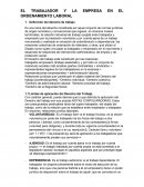 EL TRABAJADOR Y LA EMPRESA EN EL ORDENAMIENTO LABORAL