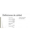 Definiciones de Calidad