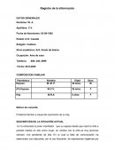 Registro de la información terapia familiar