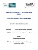 Reflexión crítica sobre la investigación histórica y económica de México