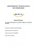 Derecho Romano Las causas de Esclavitud en el derecho Antiguo y en el derecho de Guerra