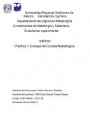 Informe Práctica 1: Ensayo de Dureza Metalúrgica