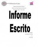 Informe escrito empresa: IMPORTMENS, C.A