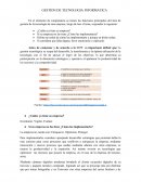 GESTION DE TECNOLOGIA INFORMATICA