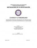 La musica y la Personalidad