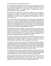 PRIVATIZACION DE LAS TELECOMUNICACIONES. Página 1