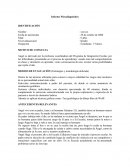 Ejemplo informe psicodiagnóstico