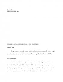 Control interno casos prácticos COSO. Página 1