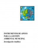 Investigación Analítica – Instrumentos de apoyo para la Gestión Ambiental Municipal