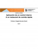 Aplicación de un control interno A un restaurant de comida rápida