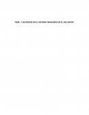 Los riegos en el sistema financiero en el Salvador