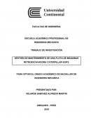 GESTIÓN DE MANTENIMIENTO DE UNA FLOTA DE MÁQUINAS RETROEXCAVADORA CATERPILLAR 420F2
