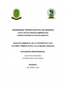 INICIATIVA AMBIENTAL EN LA COPPERATIVA 19 DE OCTUBRE, PRIMERA ETAPA, CALLE MANUEL NOGALES
