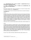 TRANSFORMACIÓN DIGITAL: PUNTO DE INTERÉS Y CONSIDERACIONES PARA LA REFLEXIÓN EN LA UNIVERSIDAD CUBANA