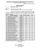 Informe por concluir el PRP