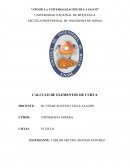 CÁLCULO DE ELEMENTOS DE CURVA