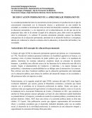 DE EDUCACIÓN PERMANENTE A APRENDIZAJE PERMANENTE