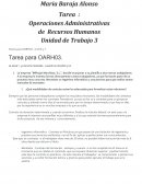 Operaciones Administrativas de Recursos Humanos