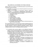 RELACIÓN DE LA ECONOMÍA CON OTRAS CIENCIAS