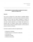 PROCEDIMIENTO DE SELECCIÓN DE CANDIDATOS PARA EL CARGO DE CONDUCTOR