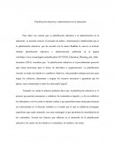 Planificación educativa y administración en la educación