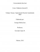 Ensayo, Capacitación Docente Actualmente MEP