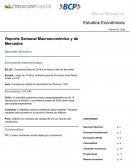 Reporte Semanal Macroeconómico y de Mercados