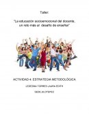 La educación socioemocional del docente, un reto más al desafío de enseñar